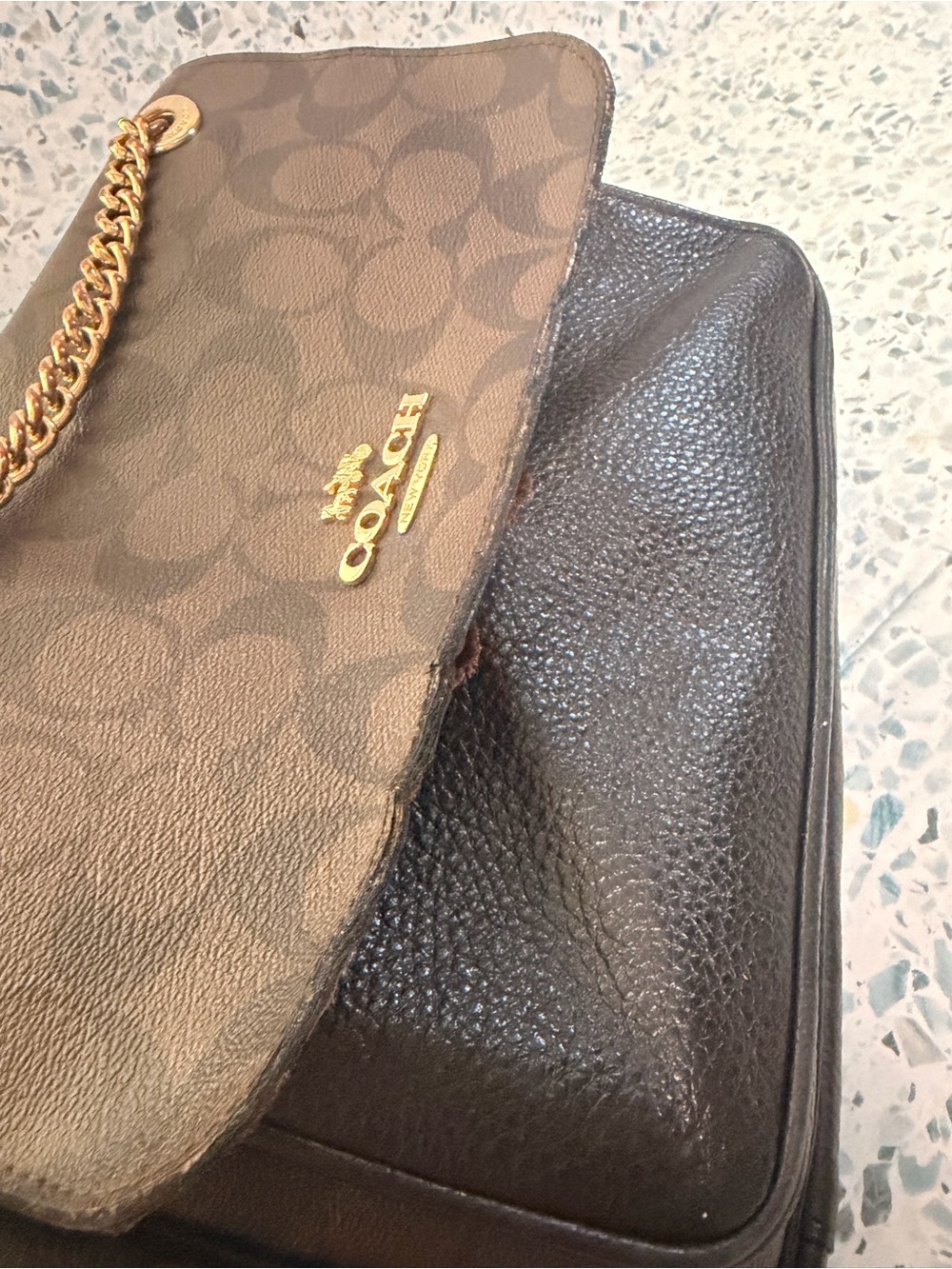 Coach Klare Crossbody 25 Signature Canvas Brown Black CC878 - Picture 4 of 10